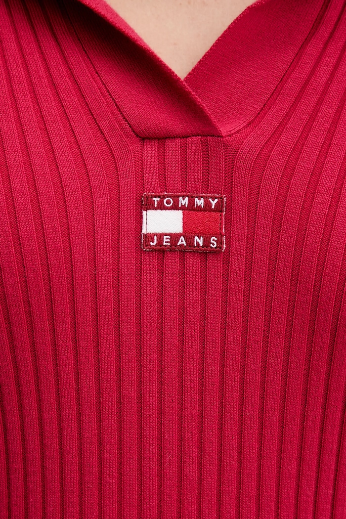 Рокля Tommy Jeans DW0DW22183 розов