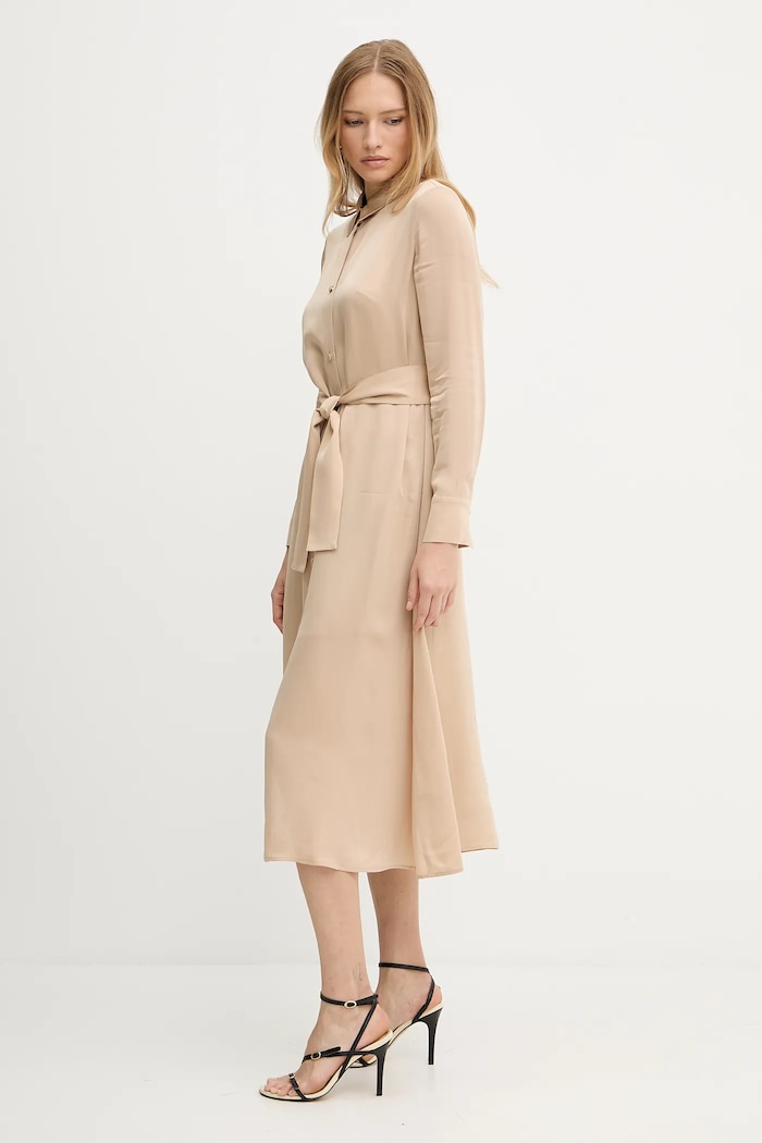 Šaty Armani Exchange XW001245.AF16121 béžová AW25