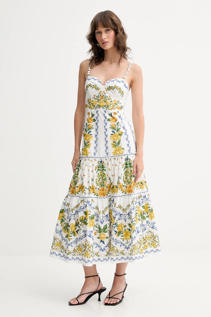 Odzież Farm Rio sukienka bawełniana 336275 biały