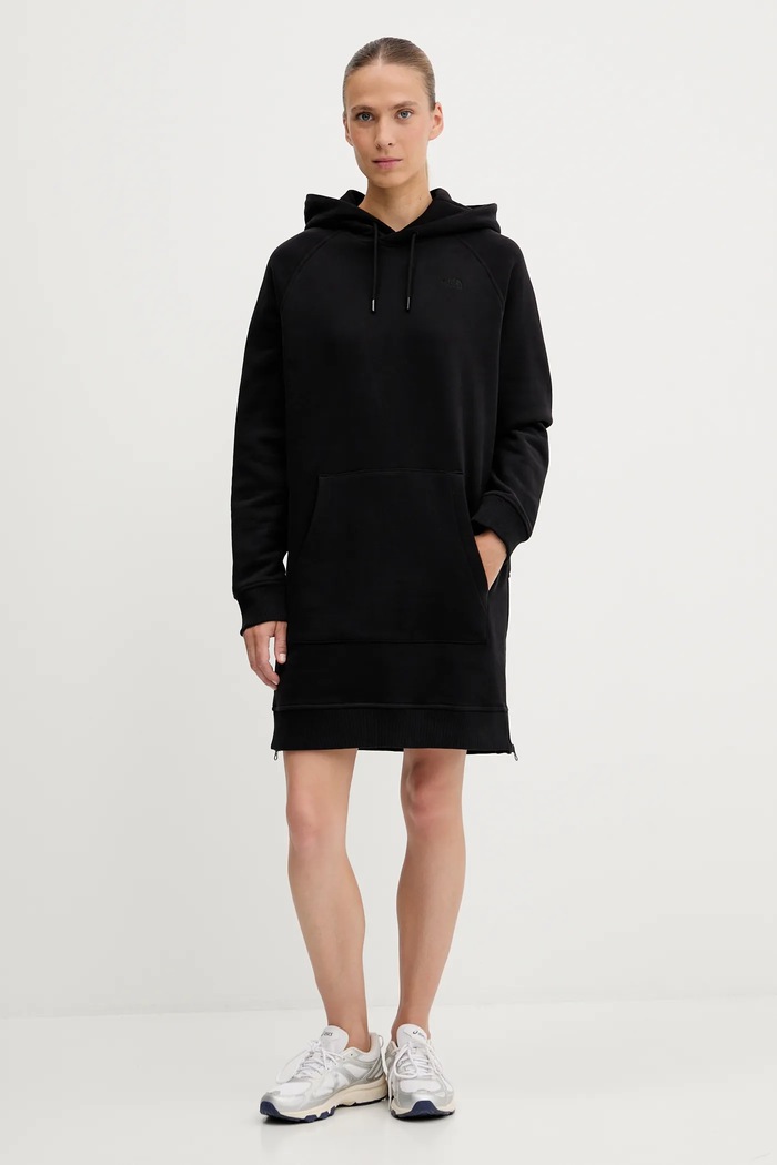 Βαμβακερό φόρεμα The North Face NF0A8E48JK31 μαύρο AW25