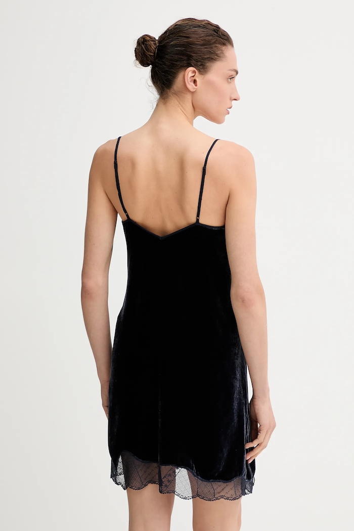 Îmbrăcăminte Zadig&Voltaire Rochie din amestec de matase WWDR02561 bleumarin