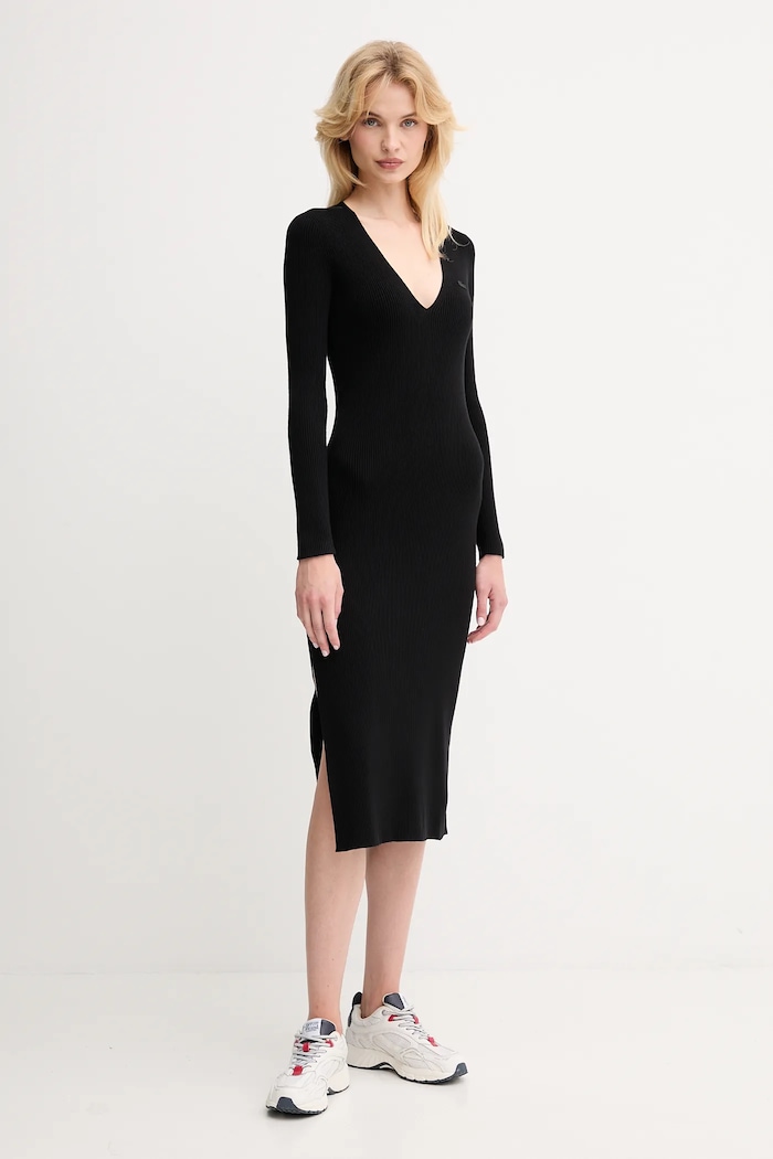 Lacoste dress plain black EF4175