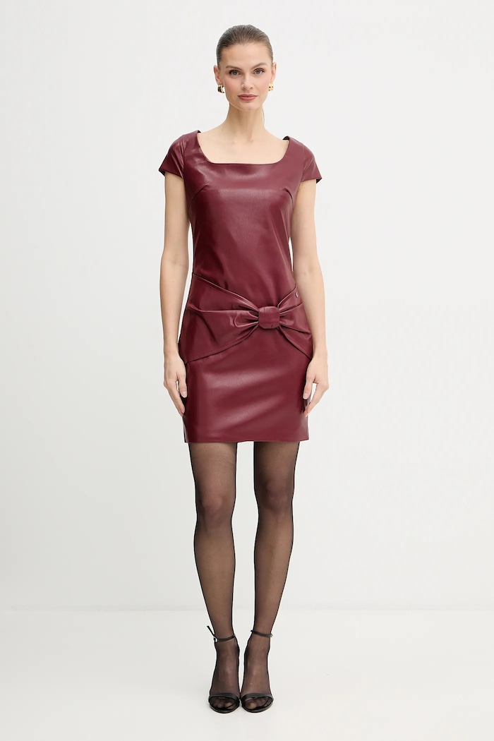 Guess sukienka ALIENOR W5BK55.WGIK0 bordowy AW25
