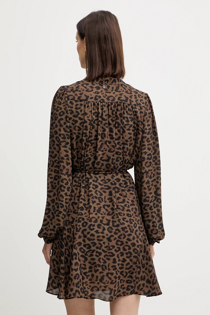 Ruházat Guess ruha WANDA W5BK51.WGLA2 barna