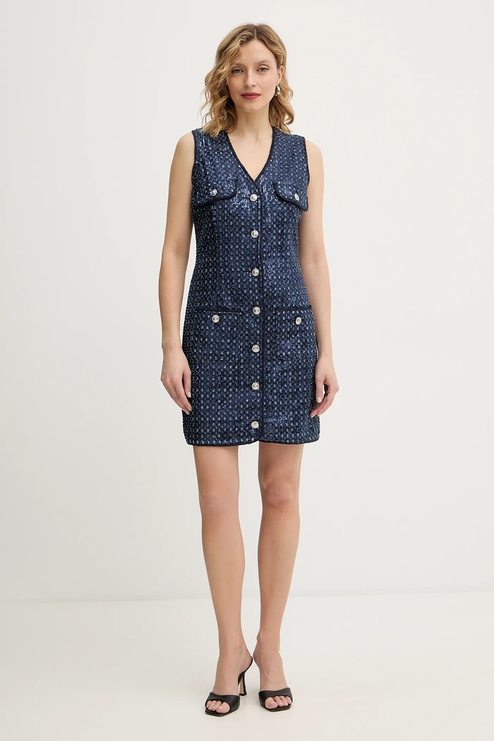 Φόρεμα Guess GABRIELA W5BK41.D0771 σκούρο μπλε AW25