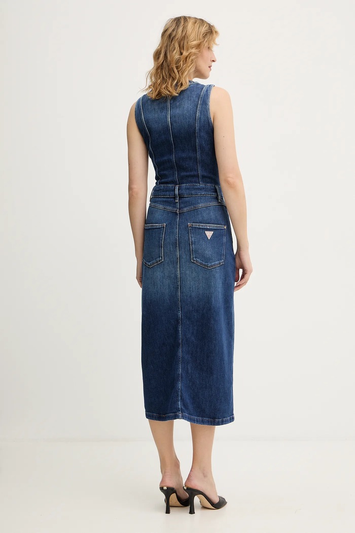 Abbigliamento Guess vestito di jeans AMARA W5BK40.D0615 blu
