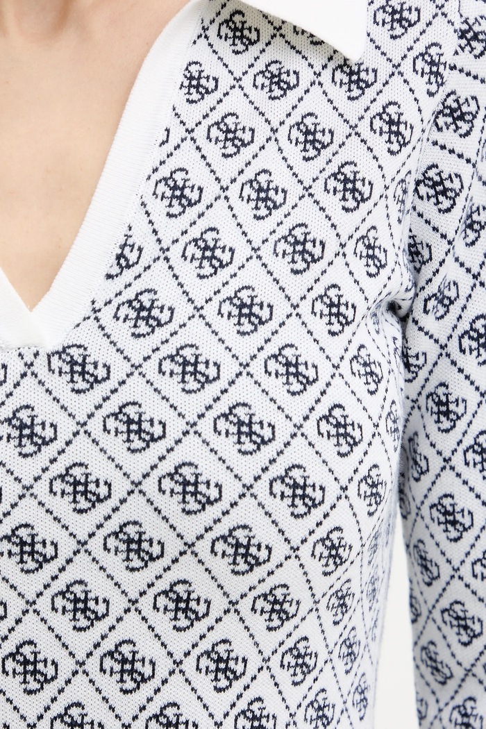 Guess sukienka z domieszką wełny AUBREY W5BK25.Z3JD2 biały