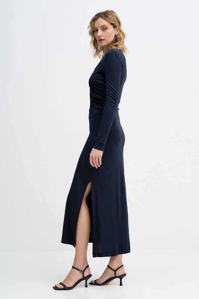 Φόρεμα Sisley 44HXLV07M σκούρο μπλε AW25