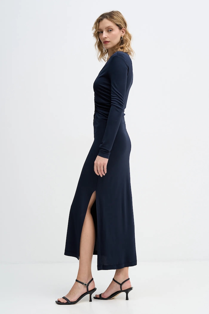 Φόρεμα Sisley 44HXLV07M σκούρο μπλε AW25