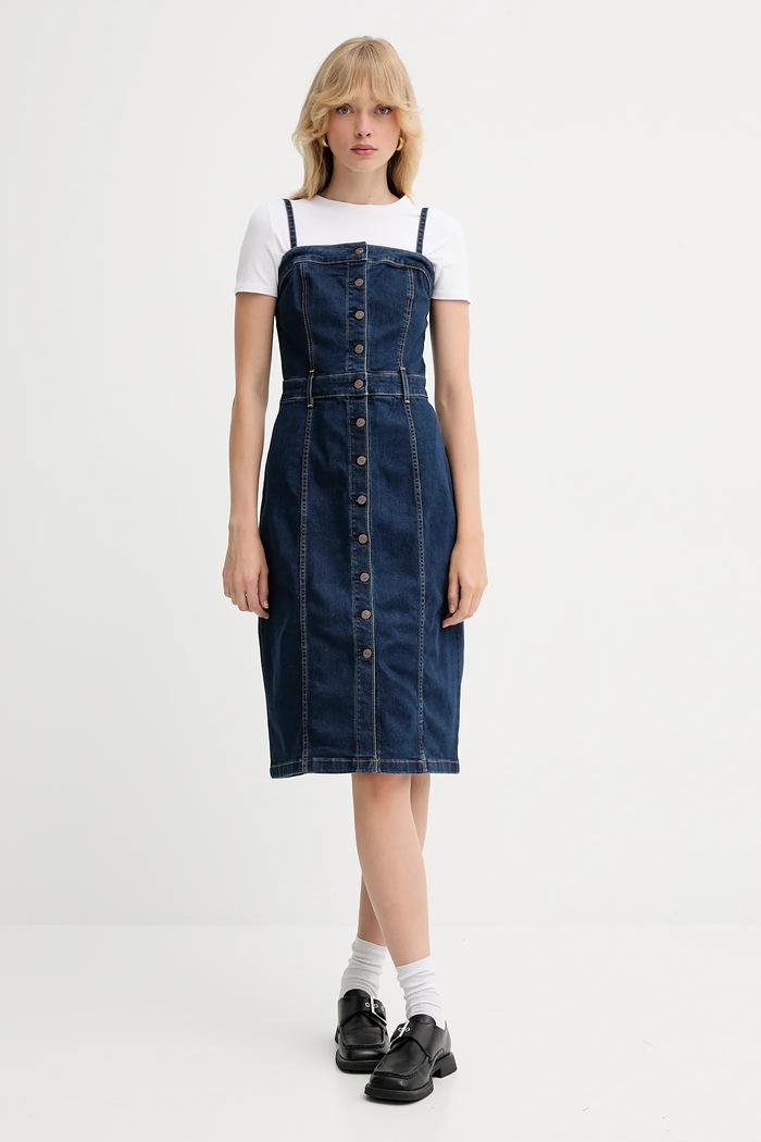 Oblečenie Rifľové šaty Levi's 0002S tmavomodrá
