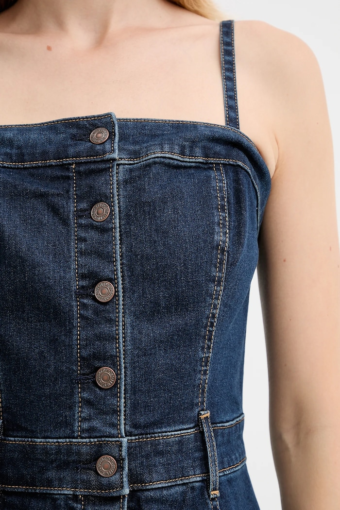 Rifľové šaty Levi's 0002S tmavomodrá