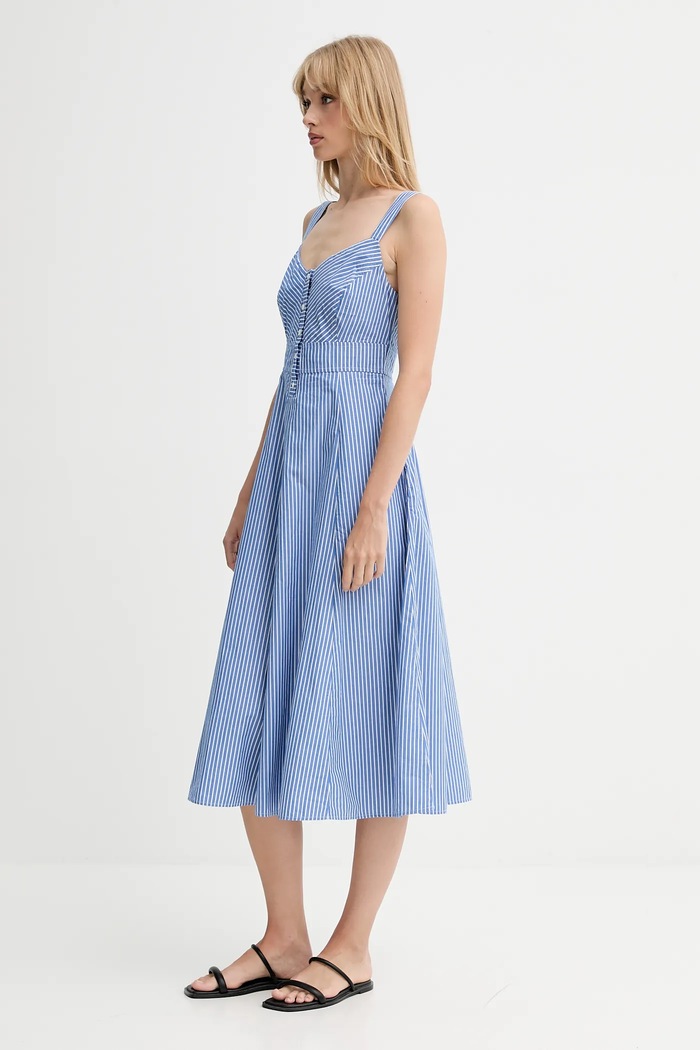 Levi's rochie din bumbac 003PR albastru AW25