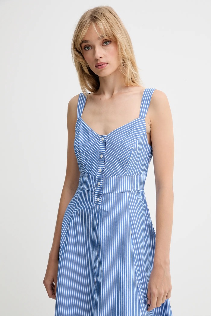 Levi's rochie din bumbac albastru 003PR