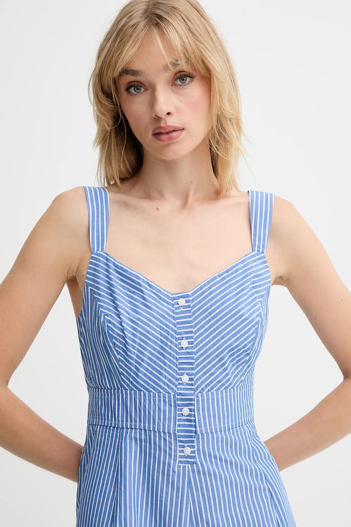 Levi's rochie din bumbac 003PR albastru
