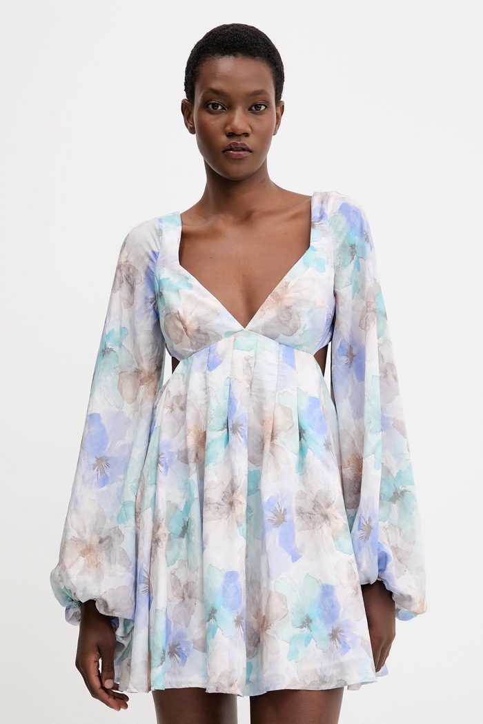 Bardot rochie forma V albastru 59858DB2