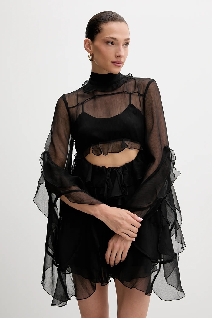 Bardot rochie mini negru 59973DB