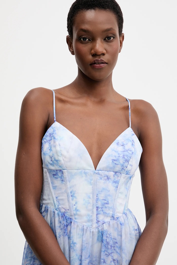 Rochie Bardot 60023DB albastru