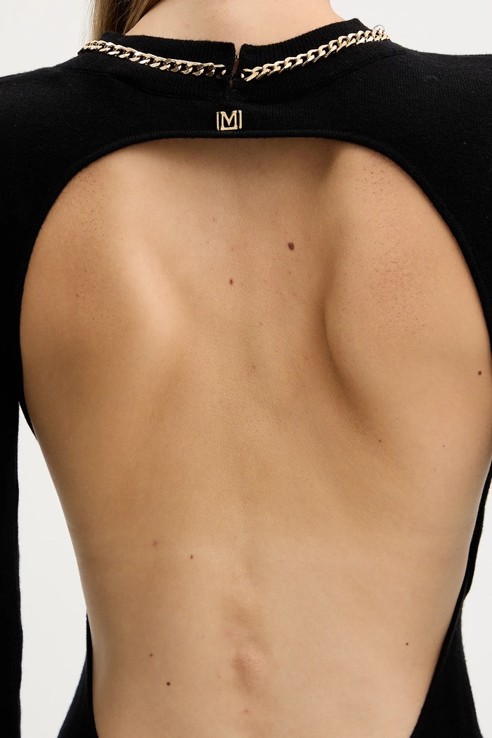 Marciano by Guess sukienka z dodatkiem wełny ABEL 5BGK03.5782Z czarny