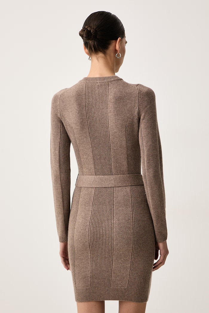 Odzież Marciano by Guess Sukienka z dodatkiem kaszmiru AFRAH 5BGK43.5893Z beżowy