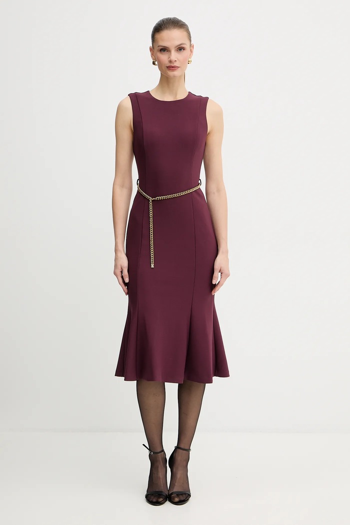 Marciano by Guess sukienka LIA z elastanem bordowy 5BGK20.6302A