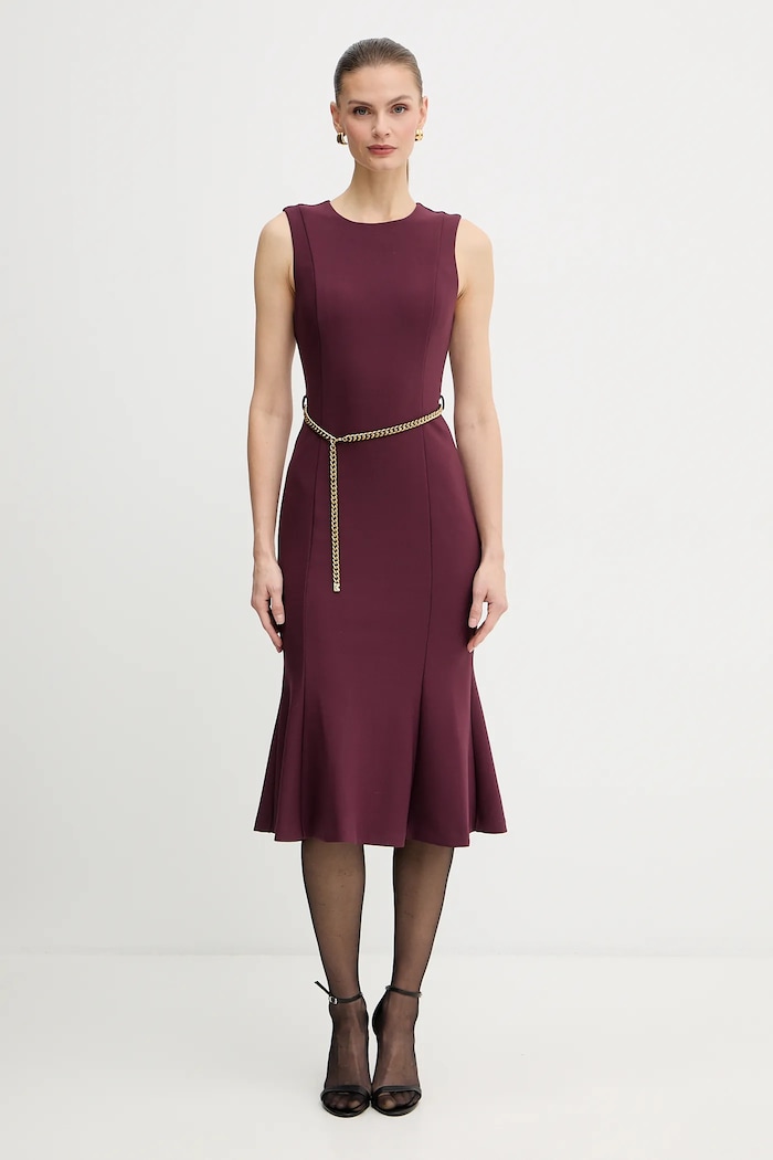Marciano by Guess sukienka LIA z elastanem bordowy 5BGK20.6302A