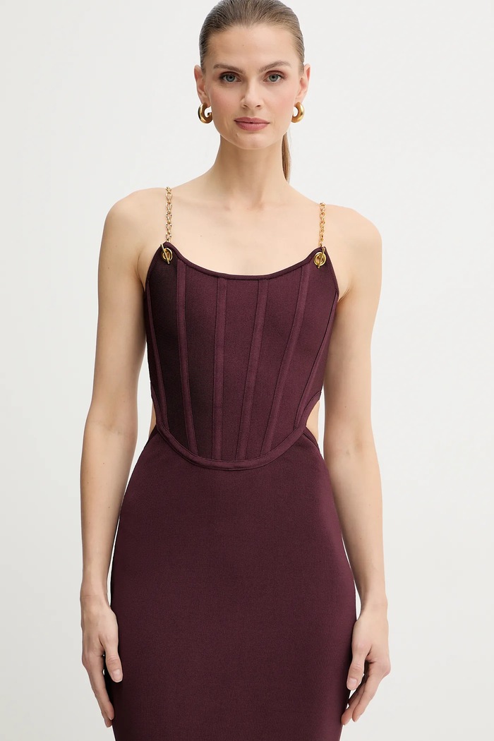 Marciano by Guess sukienka AISHA bordowy 5BGK10.5036Z