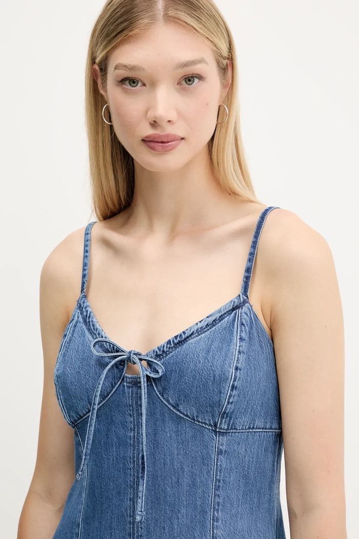 Rifľové šaty Hollister Co. modrá KI359.5259.279