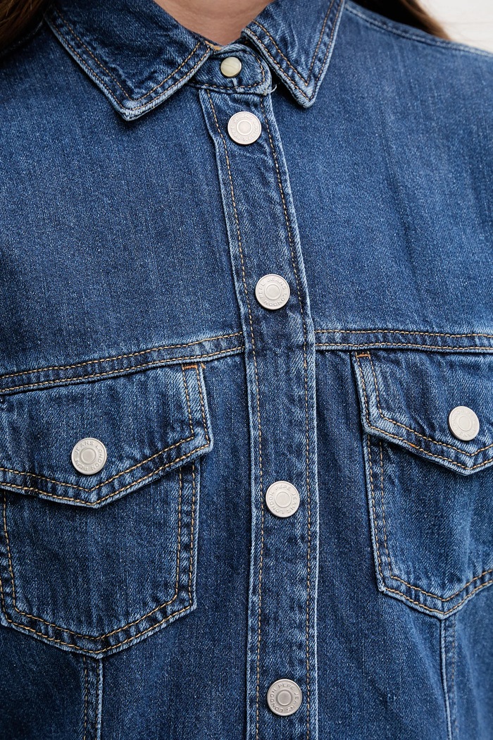 Rifľové šaty Pepe Jeans PL95377284C1 modrá