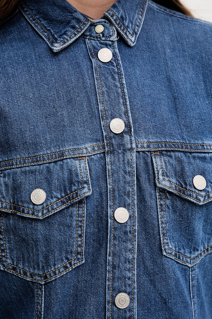 Rifľové šaty Pepe Jeans PL95377284C1 modrá