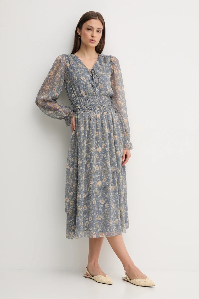 Pepe Jeans sukienka PL9537692 niebieski AW25