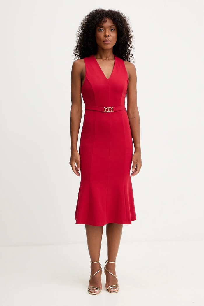Twinset ruha ujjatlan piros 252TP2606