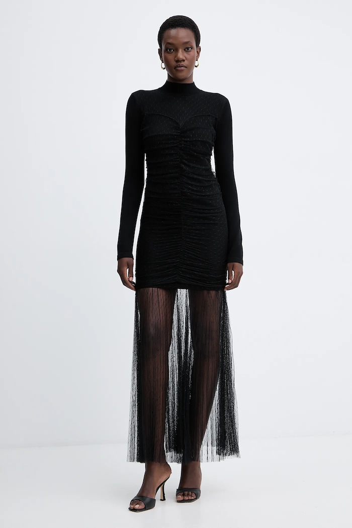 Рокля Twinset ситен черен 252TT3262