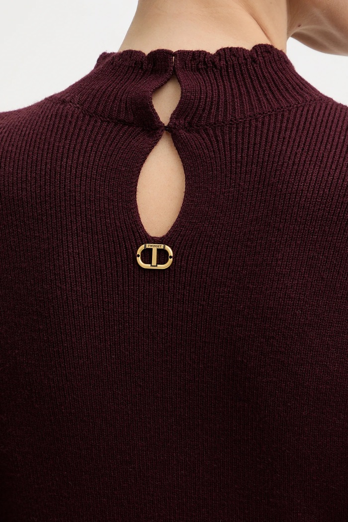 Twinset ruha gyapjúkeverékből 252TT3216 burgundia