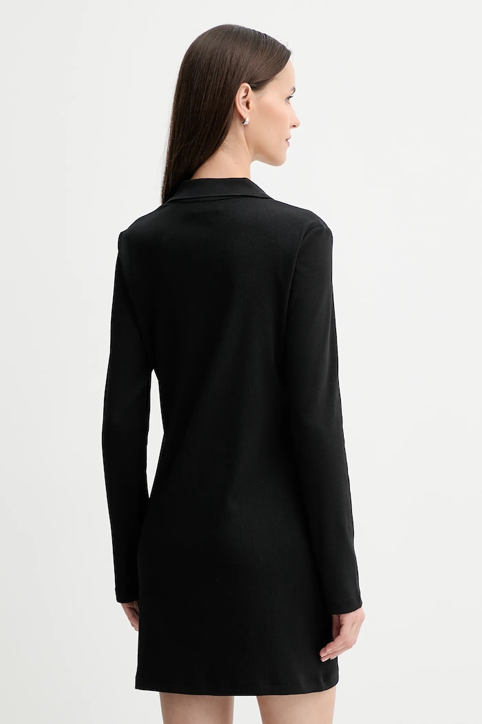 Îmbrăcăminte Calvin Klein Jeans rochie din bumbac cu elastan LV047D214G negru