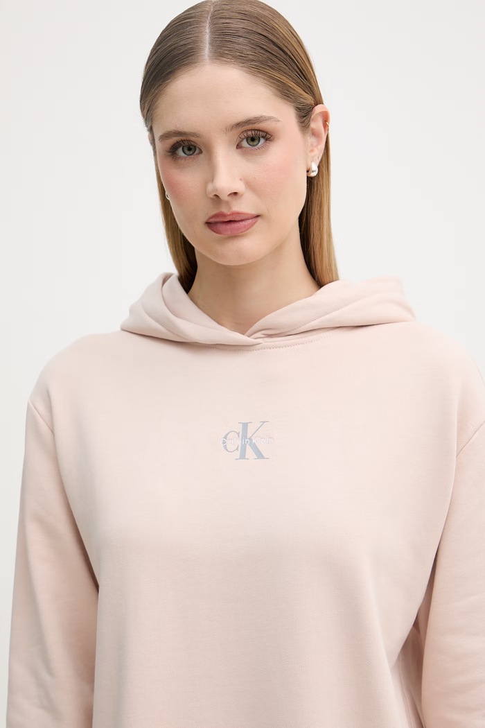 Calvin Klein Jeans šaty bavlnené béžová LV047D229G