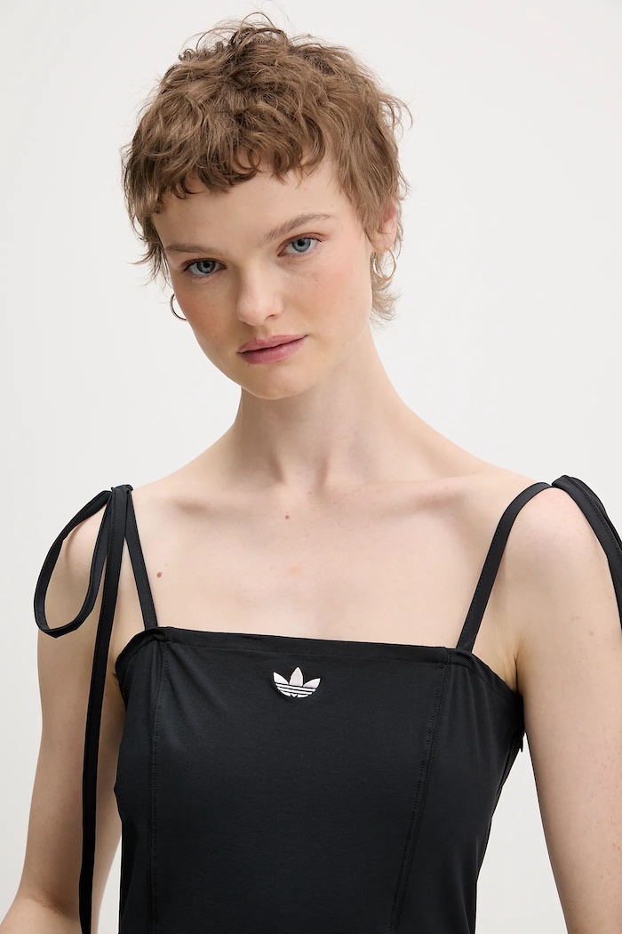 adidas Originals sukienka Pleated Dress czarny JW0115