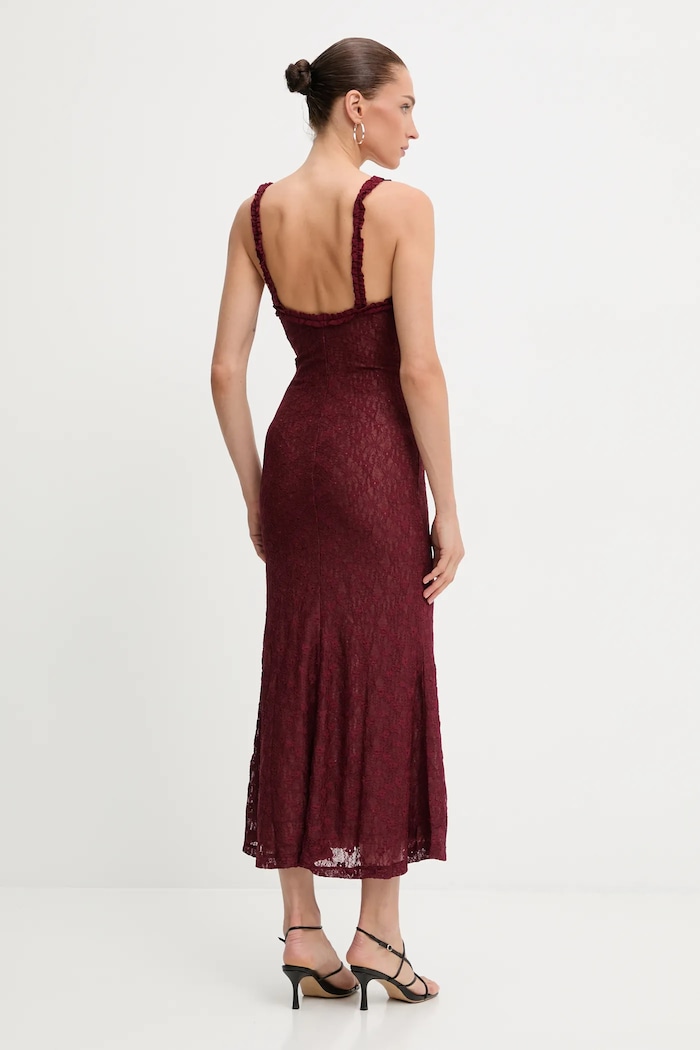 Îmbrăcăminte Bardot rochie 59964DB burgundia