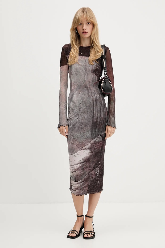 Desigual sukienka ABYSS LACROIX 25WWVK01 brązowy AW25