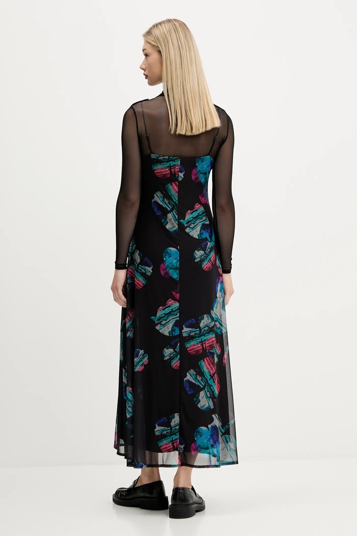 Šaty Desigual WATERCOLOR LACROIX 25WWVK03 čierna AW25