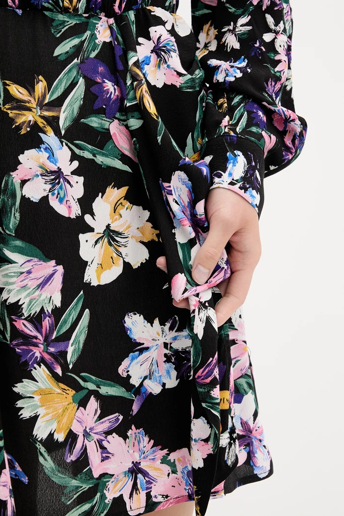 Šaty Desigual FLOR ACRILICA čierna 25WWVW09