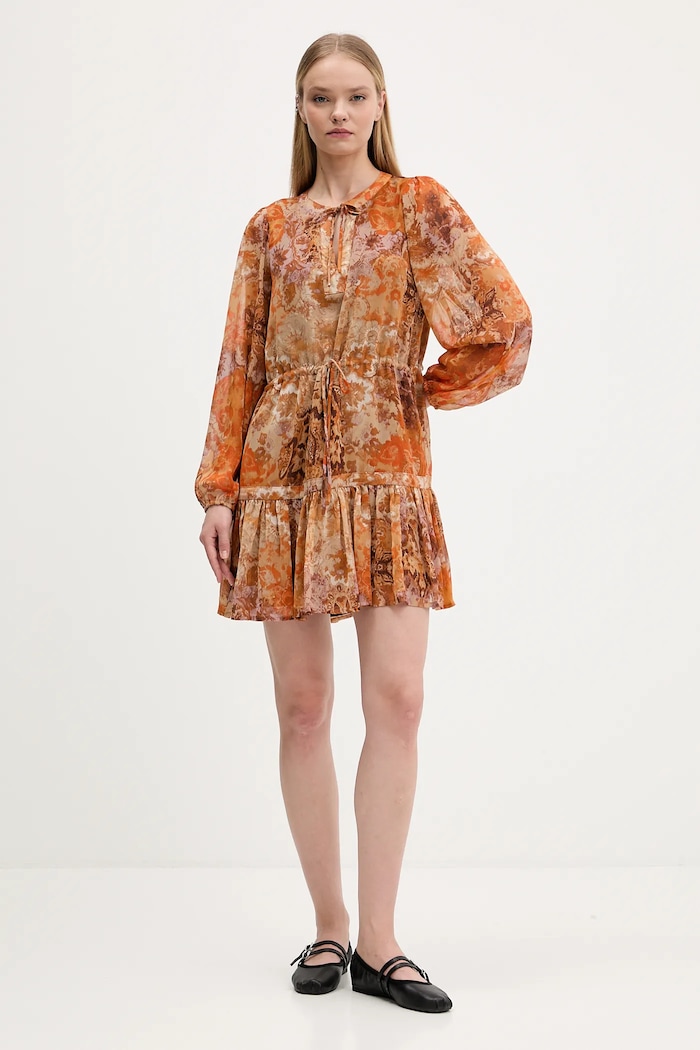 Šaty Desigual BOHOSHORT 25WWVW18 oranžová AW25