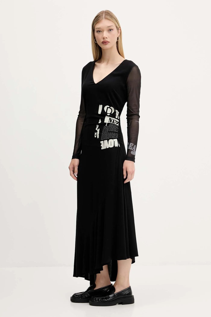 Рокля Desigual POSINEW 25WWVW26 черен AW25