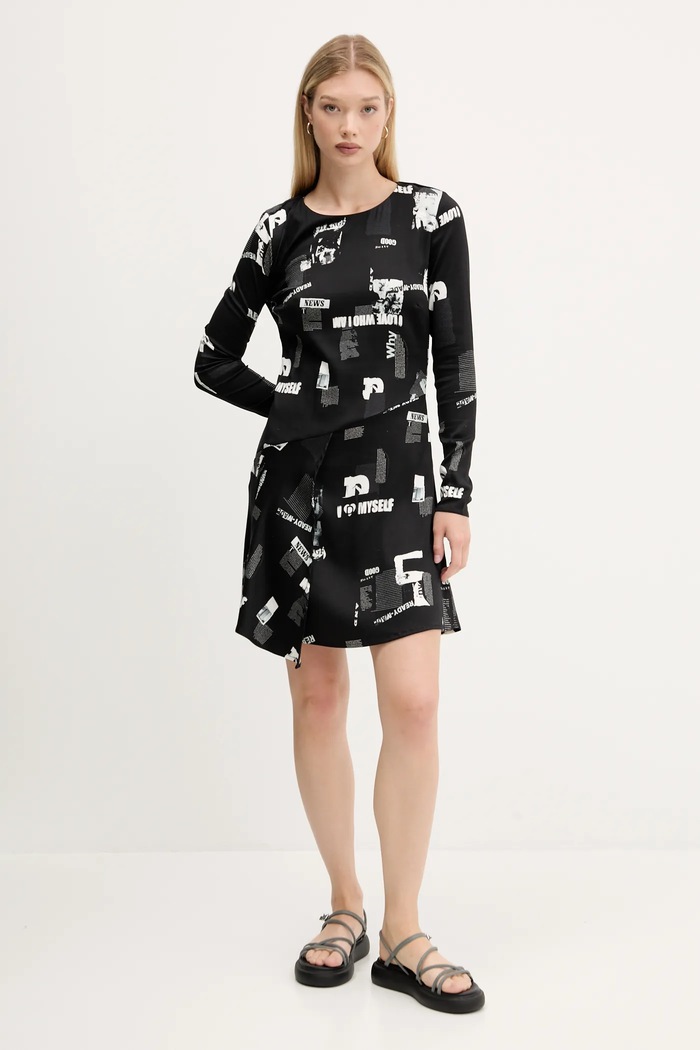 Šaty Desigual NEWSCORTO 25WWVW29 čierna AW25