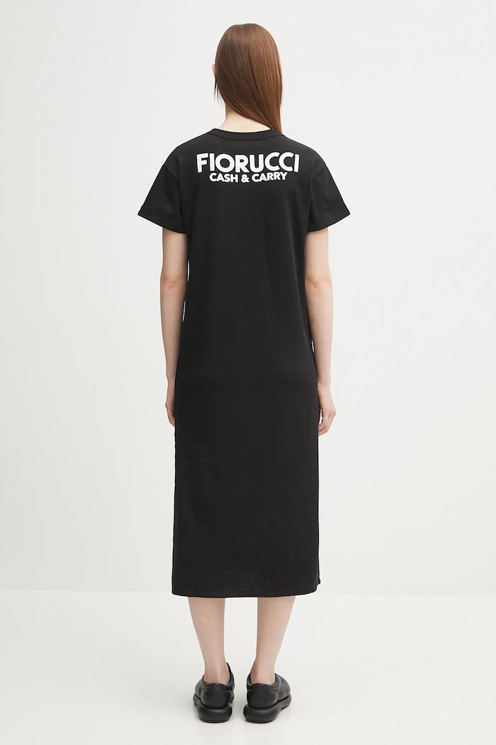 Oblečenie Bavlnené šaty Fiorucci Cash and Carry Print Maxi W02FPDTS108CJ01BK04 čierna