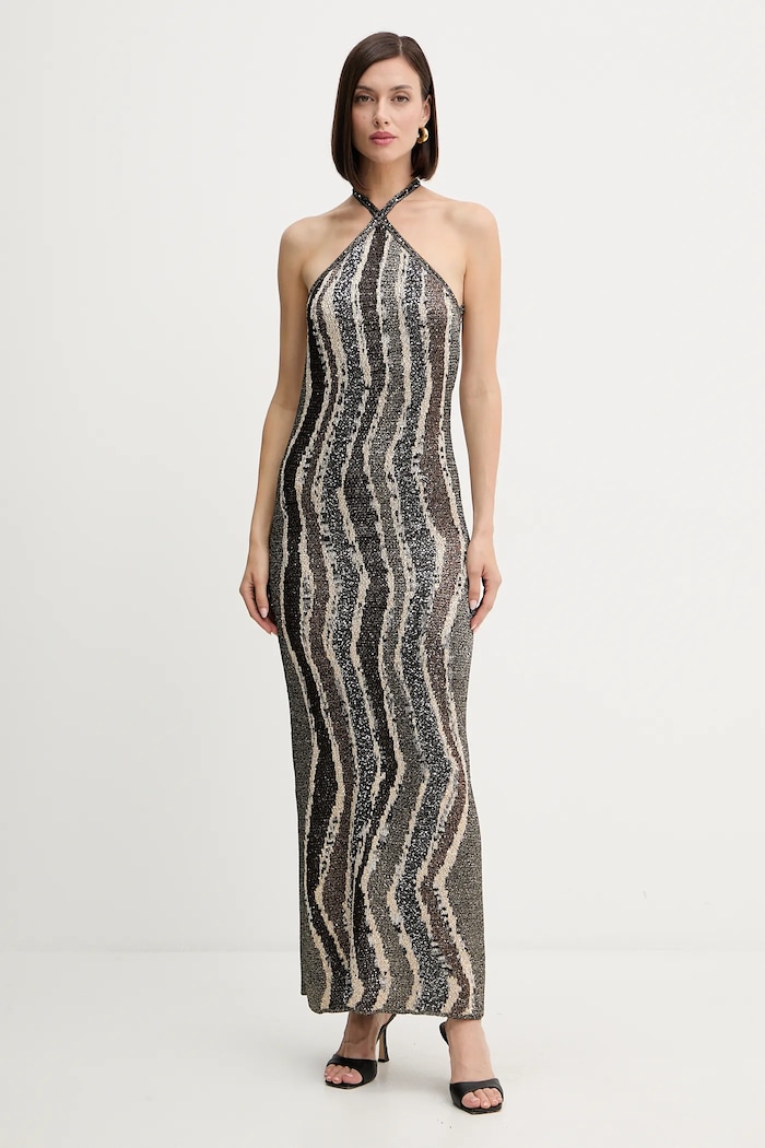 Šaty Missoni maxi hnědá DS25WG0K.BK01C8