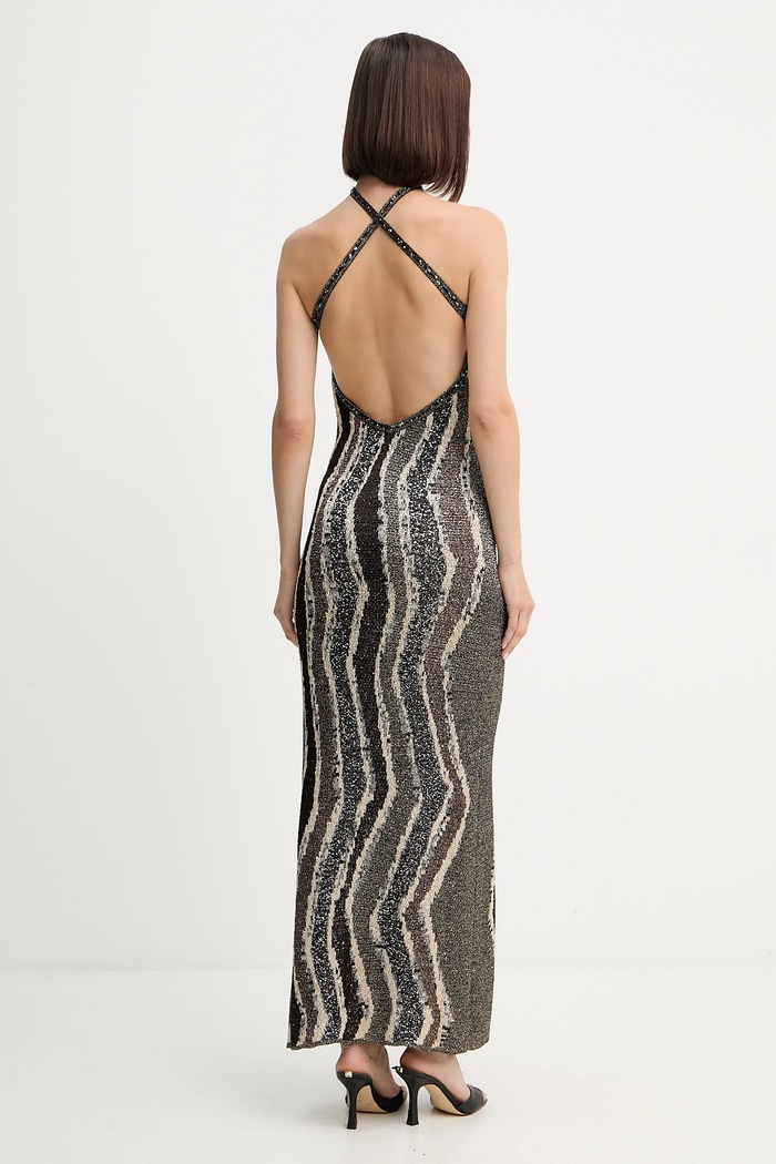 Šaty Missoni DS25WG0K.BK01C8 hnědá AW25