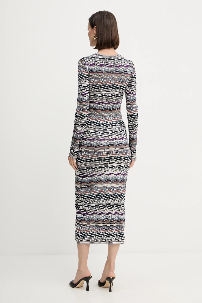 Odjeća Vunena haljina Missoni DS25WG01.BK01C0 siva