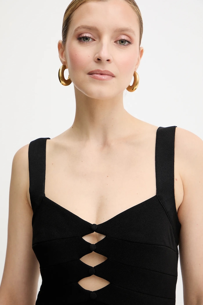 Šaty Herve Leger Alessia čierna CBW8524694
