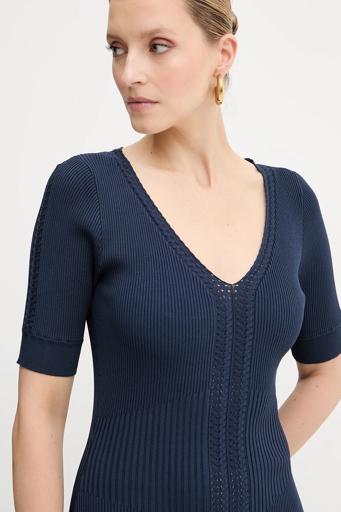 Šaty Herve Leger Aria tmavomodrá DCR8524128