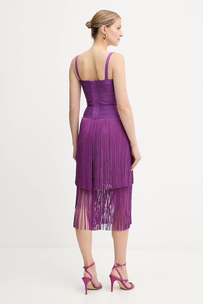 Šaty Herve Leger Georgia FRI8525605 fialová AW25